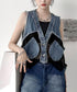 Mesh Denim Vest