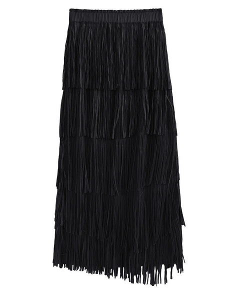 Fringe Tiered Skirt
