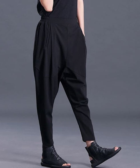 pleated pocket harem pants