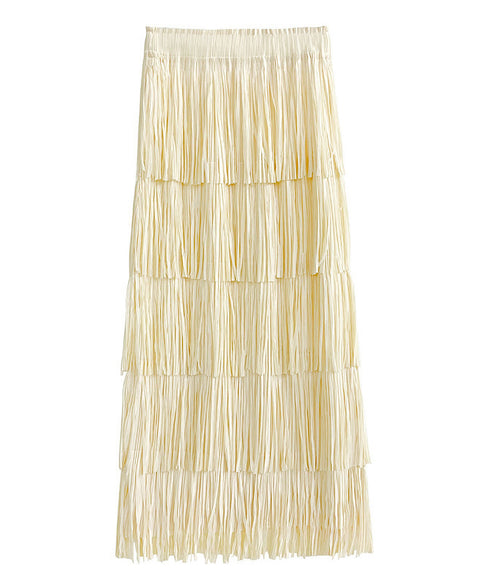 Fringe Tiered Skirt