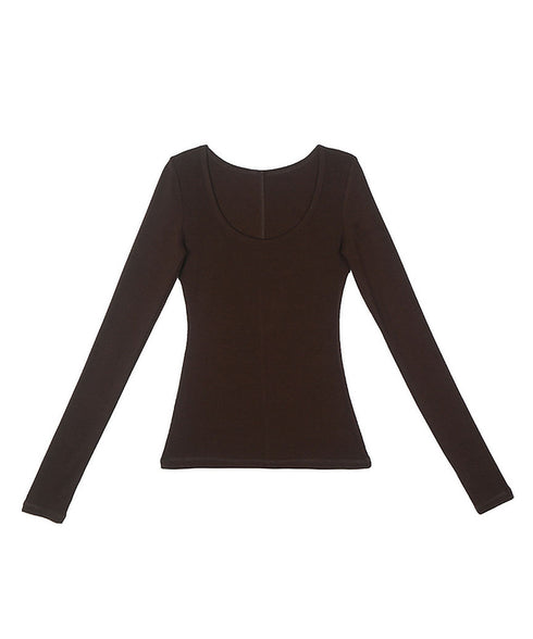 Oval-neck Top