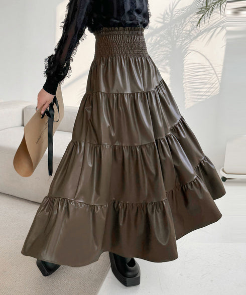 Gathering Flare Skirt