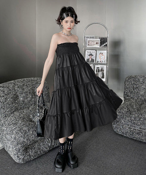 Gathering Flare Skirt