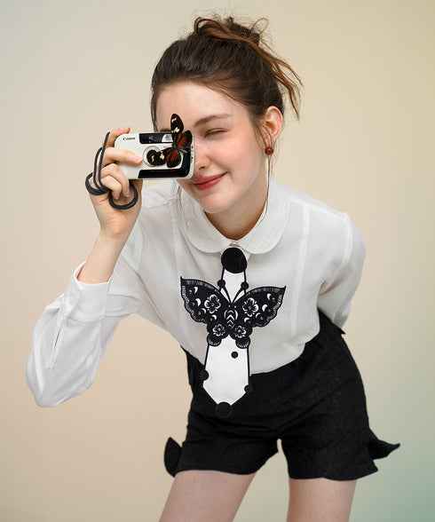 Butterfly Embroidery Tie