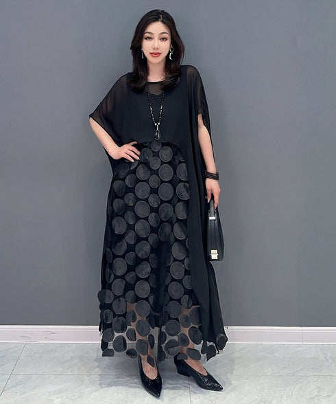 Side Long Top & Dot Dress Co-ord