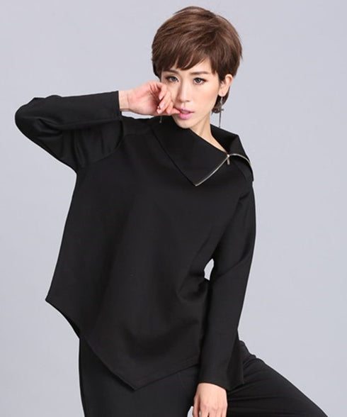 black turtleneck casual tops