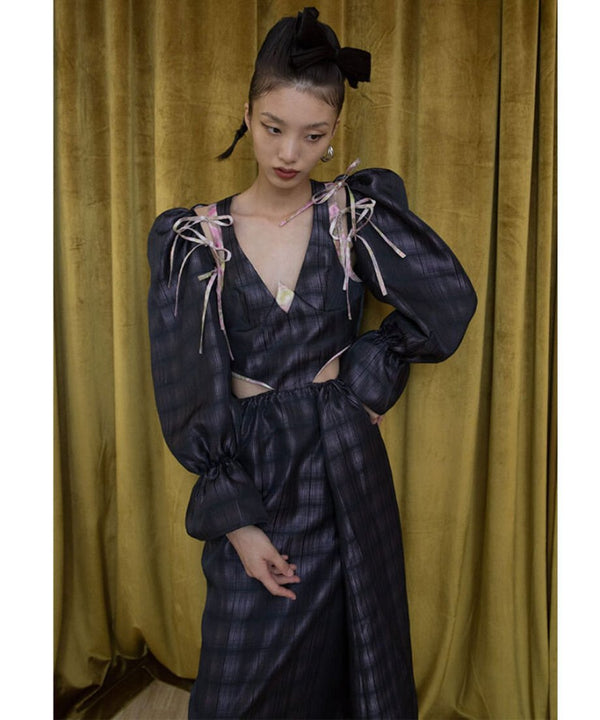 Faux Leather Two Piece Dress