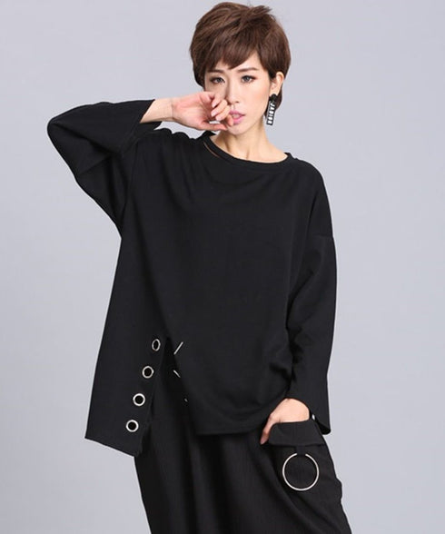 Metal Eyelet Loose Top
