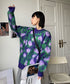 Flower Jacquard Sweater