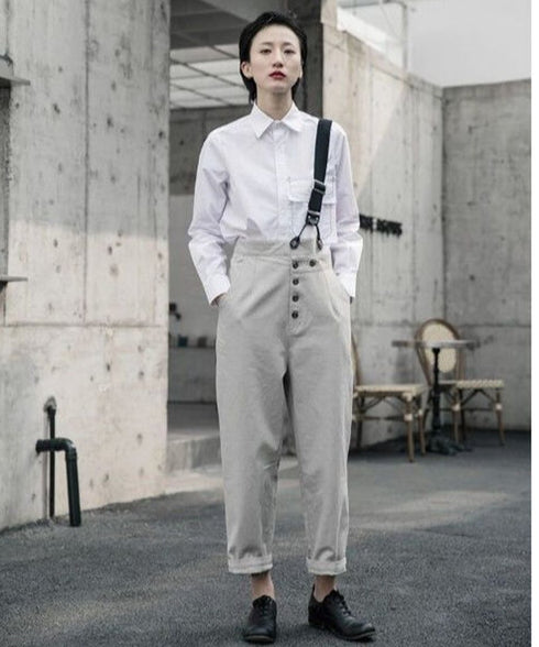 Suspender Straight Pants