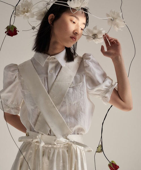 Structured Puff Sleeve Shirt