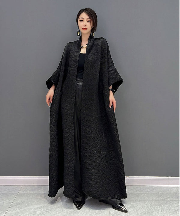 Quilted Long Flow Cardigan