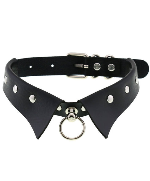 Studded Collar Ring Choker