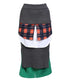 Plaid Splicing Skirt