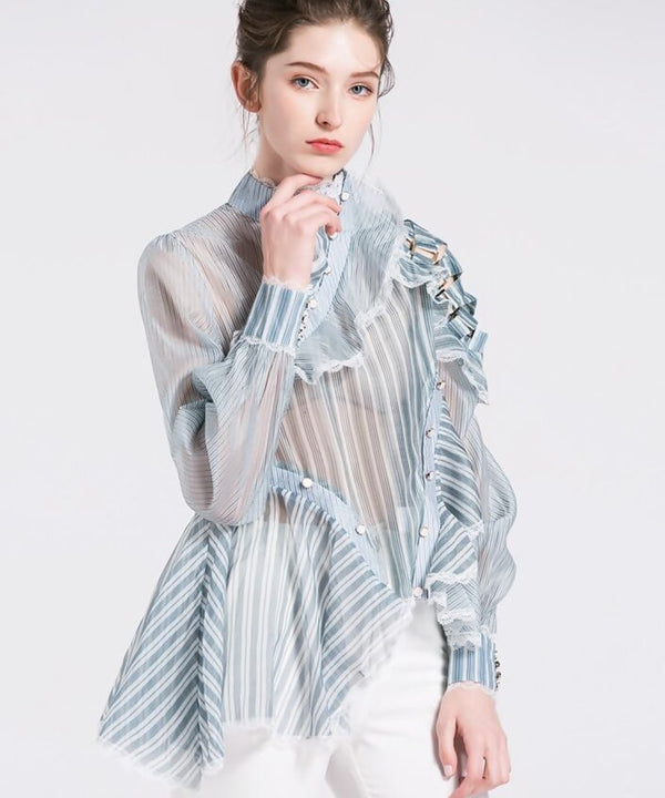 Ruffled off-shoulder blouse