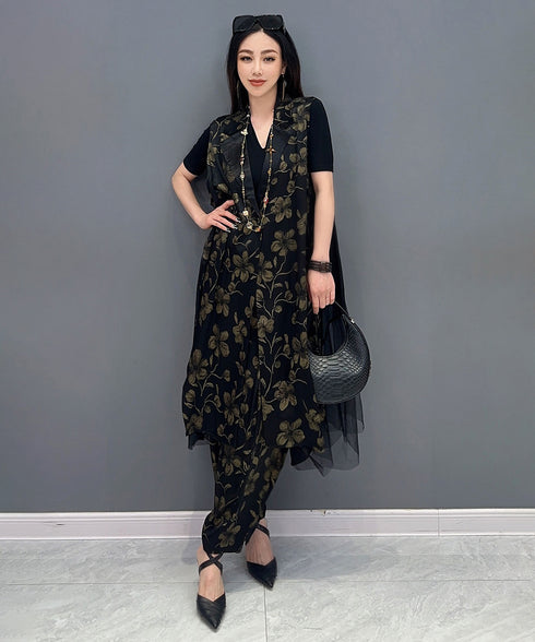 Back Tiered Vest & Pants Co-ord