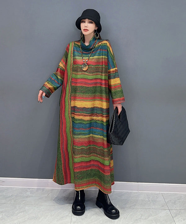 Off Neck Striped Dress