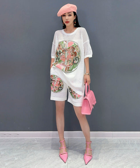 Mesh Top & Shorts Co-ord