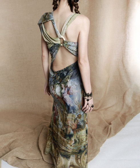 Art Full Open-back Dress
