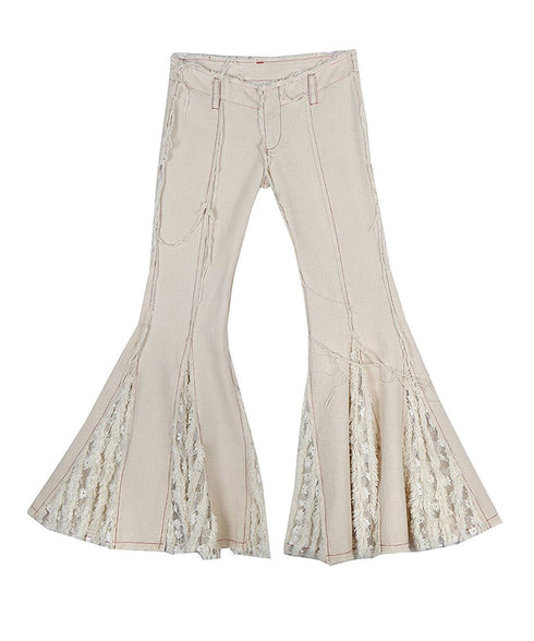 Untrimmed Bootcut Pants