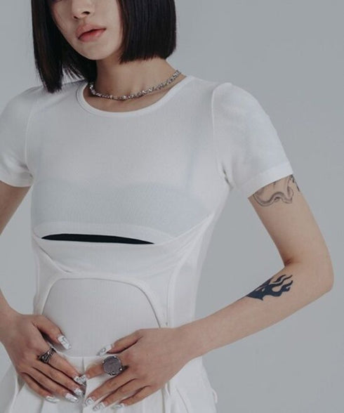 Strap Neck Fitted Top