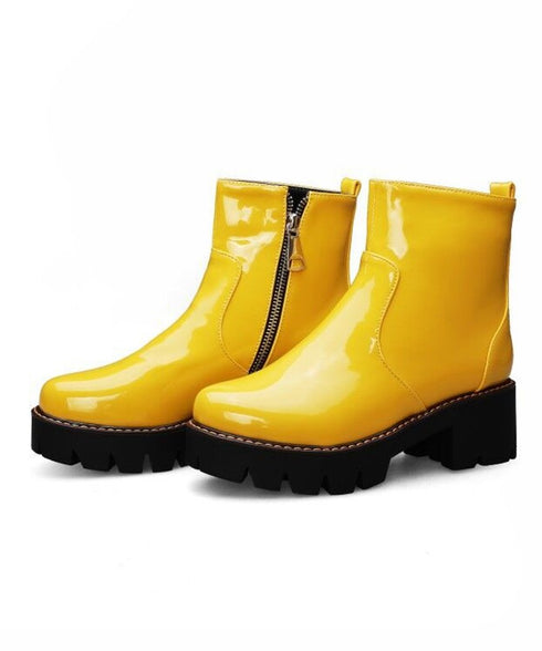 Shiny Platform Boots