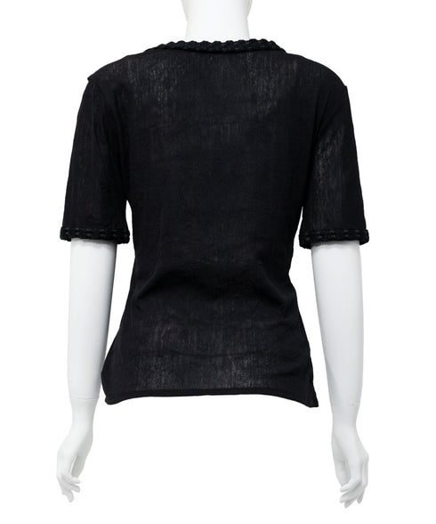 U-neck See-through Top