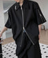 Double Zip Short Sleeve Blouson