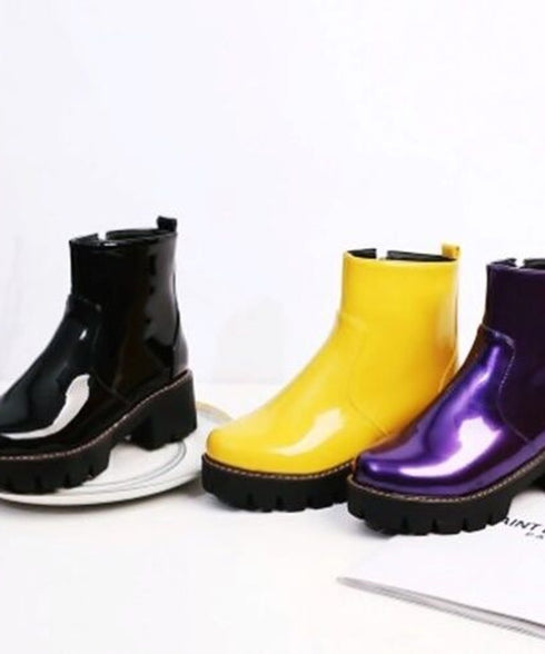 Shiny Platform Boots