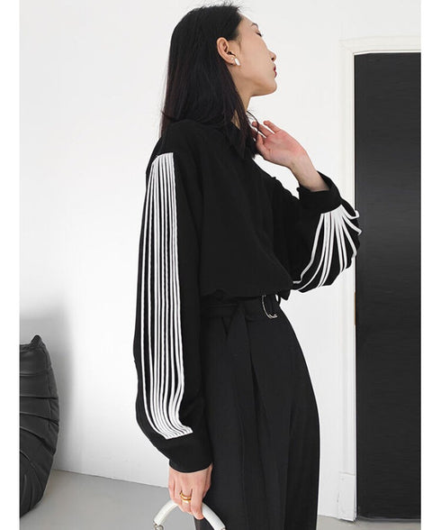 Pleated Sleeve Blouse