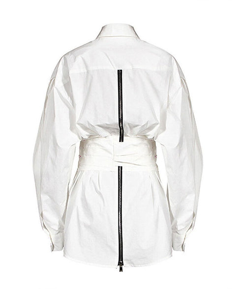 Plaid Obi Belted Check Shirt