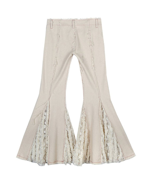 Untrimmed Bootcut Pants