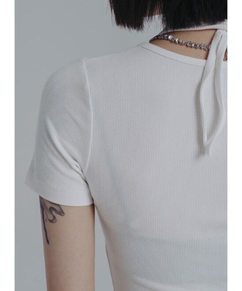 Strap Neck Fitted Top