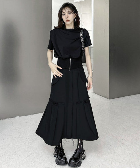 Flap Pocket Mermaid Skirt