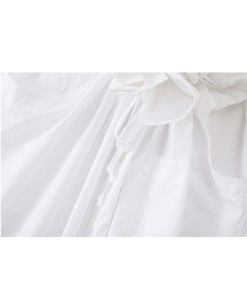 Gather Stand Collar Blouse