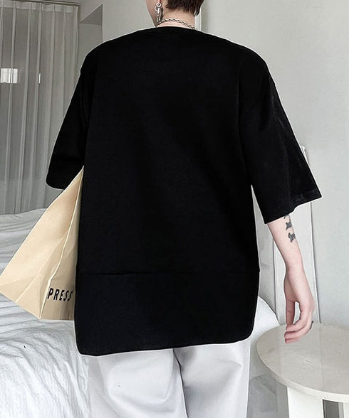 Zip Front Sweat Cardigan Tee