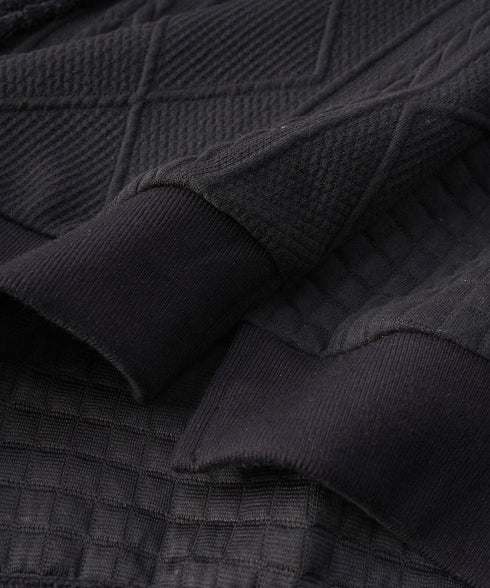 Textured Panel Mix Knit