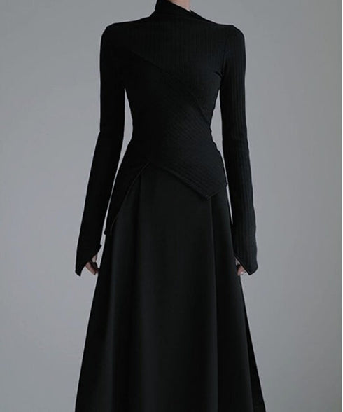 Diagonally Neck Asymmetry Top