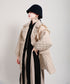 Ruffled Quilted Belted Coat