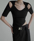 Cut-out Asymmetry Top