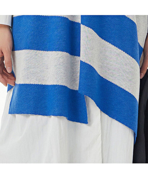 Wavy Stripe Oversized Knit Vest