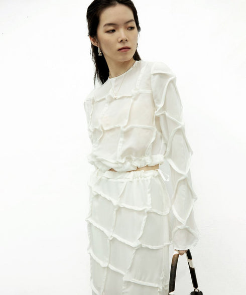 Round-neck Mulberry Top