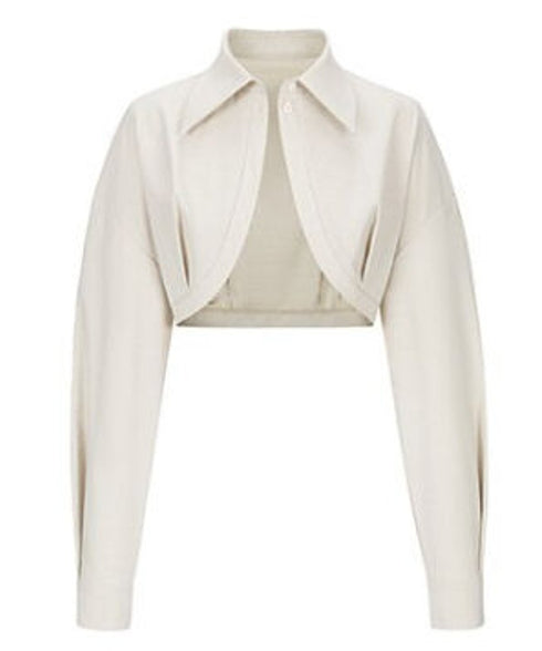 Round Tail Cropped Blouse