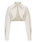 Round Tail Cropped Blouse