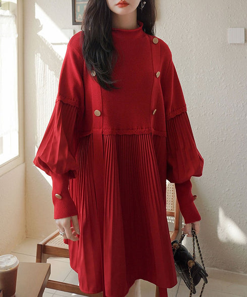 Lantern Sleeve Dress