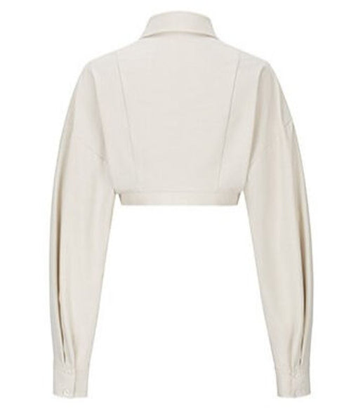 Round Tail Cropped Blouse