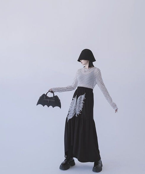 Star Mesh Turtleneck Top