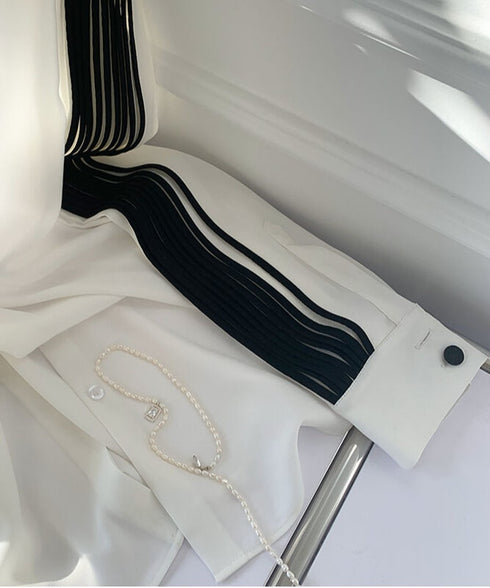 Pleated Sleeve Blouse