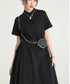Asymmetric Button Minimal Dress