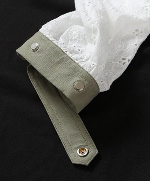 Lace Switching Short Coat